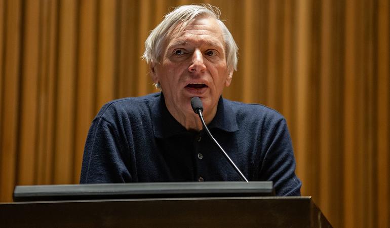 Milano, 20 marzo 2023. Don Luigi Ciotti alla vigilia della Giornata in memoria delle vittime innocenti di mafia (foto di Marco Danatiello)