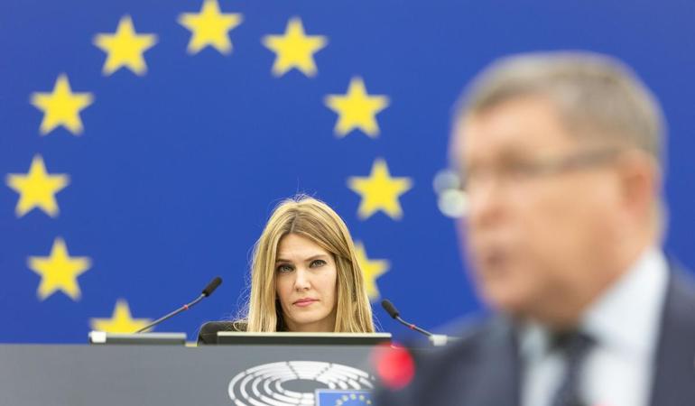 Eva Kaili, ex vicepresidente del parlamento europeo, è una delle persone coinvolte nell'inchiesta sulla presunta corruzione di eurodeputati da parte del Qatar tramite Pier Antonio Panzeri (Mathieu Cugnot/UE)