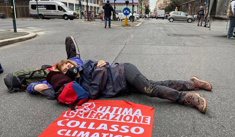 4 febbraio 2022, Roma. La protesta di Exctintion Rebellion (Ylenia Sina)