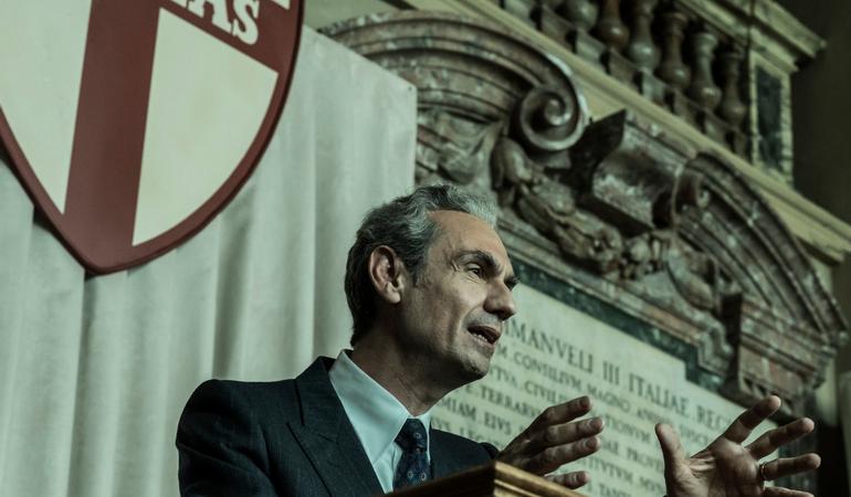 Fabrizio Gifuni in Aldo Moro, Esterno notte. Credits: Ufficio Stampa Bellocchio 