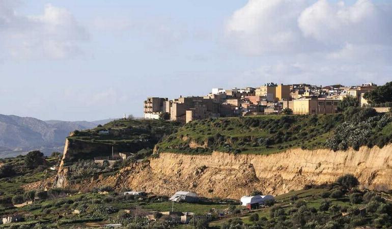 La frana di Niscemi. Foto del Dipartimento della Protezione civile