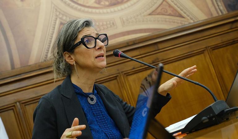 Lisbona, 27 luglio 2024. La relatrice speciale Onu Francesca Albanese (Wikicommons CC 2.0)