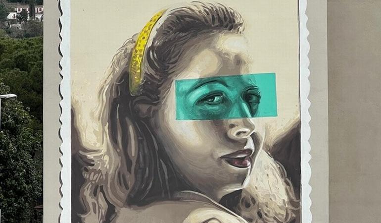 Il murales dedicato a Francesca Morvillo realizzato a Corleone (Pa) da Andrea Buglisi