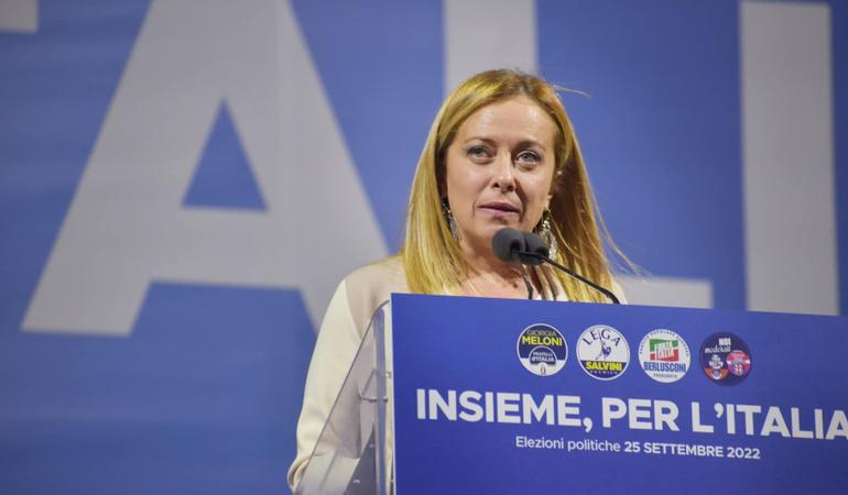 Giorgia Meloni durante la campagna elettorale. Foto: fb