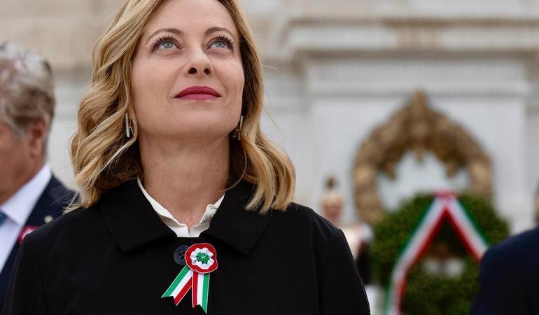 Rome, 2 June 2024. Prime Minister Giorgia Meloni at the "Altare della Patria" during the Day of the Republic 
