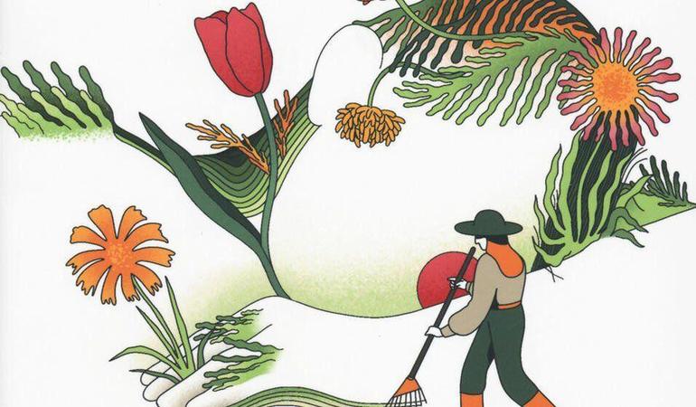 Illustrazione dalla copertina del libro "Il giardino contro il tempo"