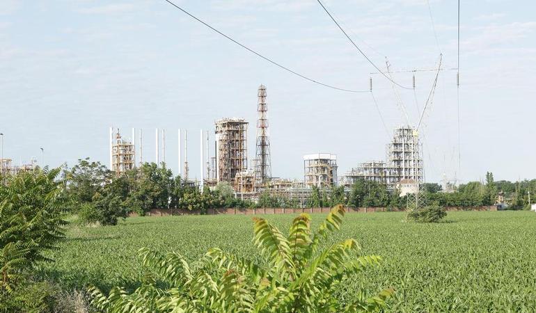 Il polo industriale di Spinetta Marengo (Alessandria) della multinazionale belga Solvay. Foto: Laura Fazzini