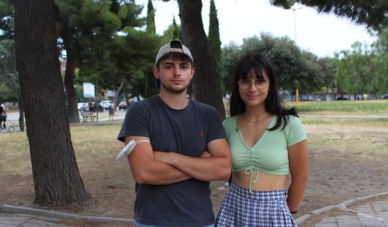 Silvia e Mariano, 17 anni, co-fondatori del giornalino indipendente sFoggia