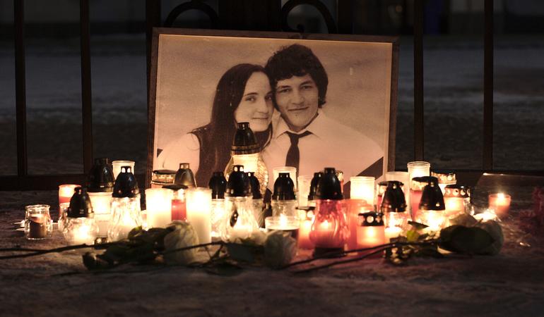 Candele per Kuciak e Kusnirova (Foto Peter Tkac - Flickr)
