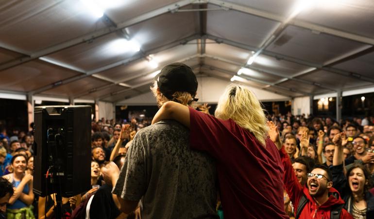 Veronica Lucchesi e Dario Mangiaracina de La rappresentante di Lista al Climate Social Camp di Torino. Foto: Filippo Racanella
