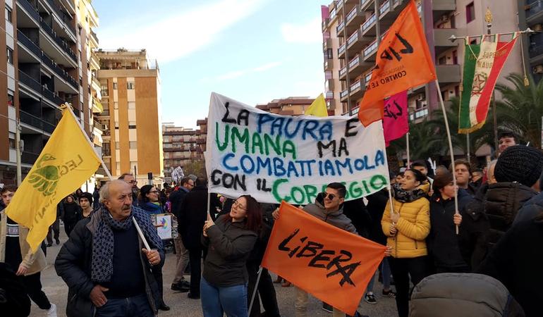 La manifestazione di Libera a Foggia il 10 gennaio 2020