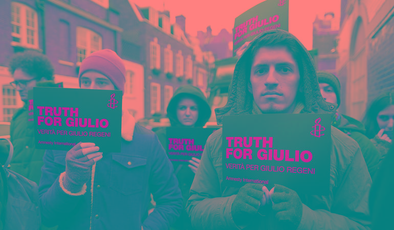 Manifestazione per Giulio Regeni. Foto flickr