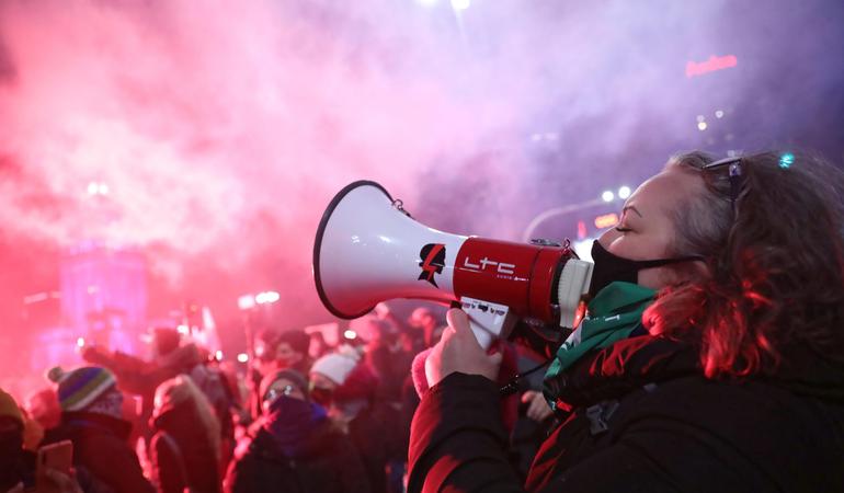 Marta Lempart. Credits: Ansa 