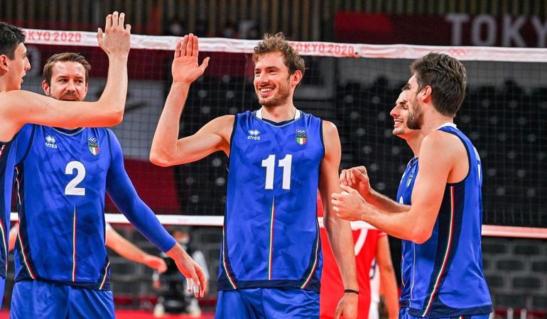 Tokyo (Giappone), 30 luglio 2021. Matteo Piano durante una partita delle Olimpiadi. Foto di Fiorenzo Galbiati/Fipav 