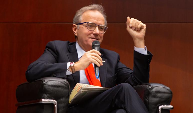 Milano, 2021. Il colonnello Maurizio Bortoletti in un incontro del Forum della Meritocrazia