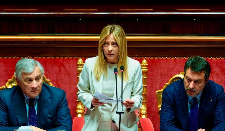 Roma, 11 marzo 2026. Comunicazioni della Presidente del consiglio Giorgia Meloni in Senato. Foto di palazzo Chigi