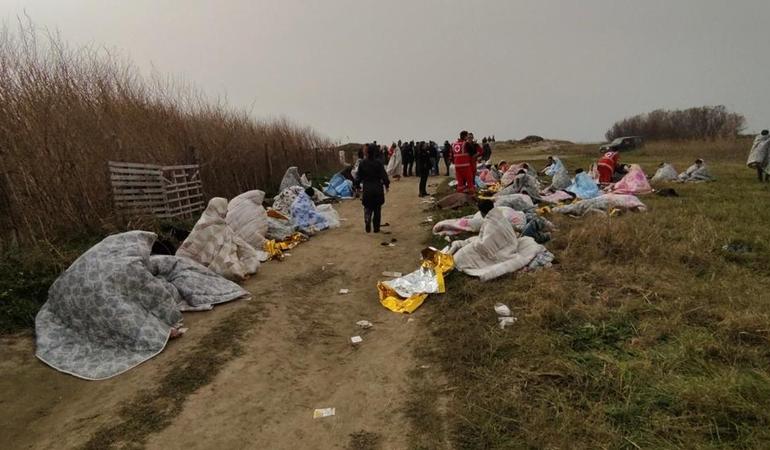 26 febbraio 2023, Cutro (Kr). I corpi dei migranti morti nel naufragio dell'imbarcazione che, da Smirne (Turchia) li conduceva verso l'Europa (Giuseppe Pipita/Ansa)