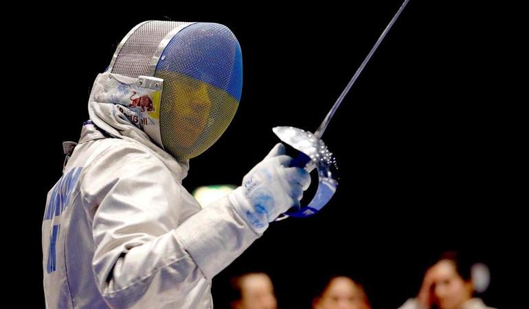 Milano, 29 luglio 2023. La sciabolista ucraina Olga Kharlan ai mondiali di scherma (Mourad Balti Touati/Ansa) 