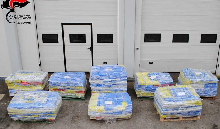 I carichi di cocaina sequestrati nel porto di Livorno poco prima dei lockdown. Si tratta di uno dei più grossi sequestri in Italia