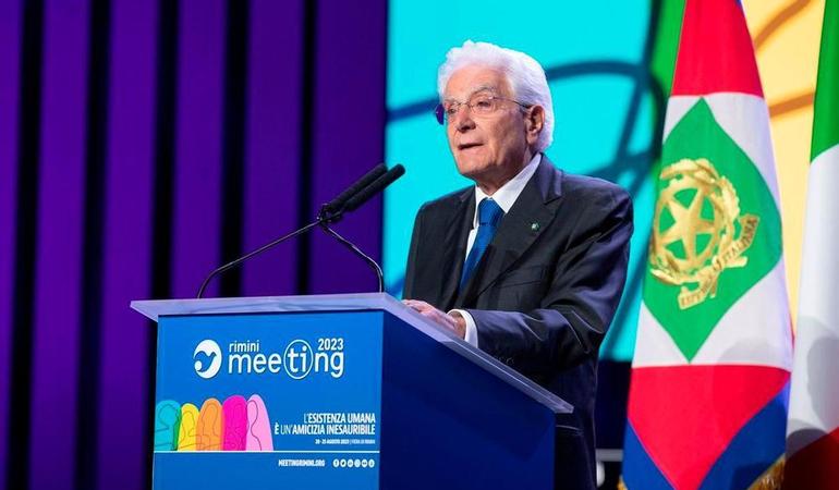 Rimini, 25 agosto 2023. Sergio Mattarella al Meeting di Rimini (Quirinale)