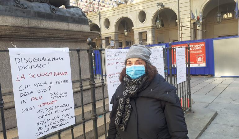 11 gennaio 2020, sit in di protesta davanti al municipio di Torino 