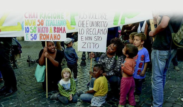 Roma 2017. Sit-in di protesta in Piazza Montecitorio. Foto di A. Cristini