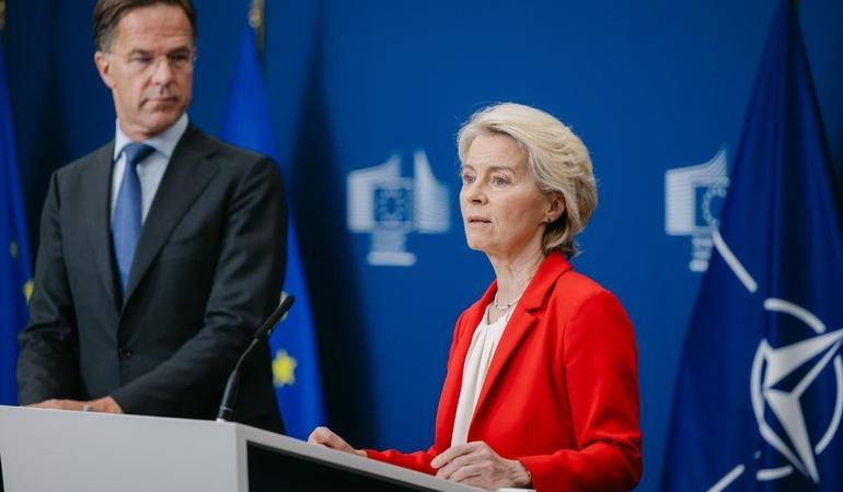 Bruxelles, 30 settembre 2025. La presidente della Commissione europea Ursula von der Leyen con il segretario della Nato Mark Rutte (Christophe Licoppe / European Commission, 2025)