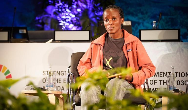Vanessa Nakate, climate activist of the Fridays for future movement. Photo: Flickr/Unep/Cyril Villemain