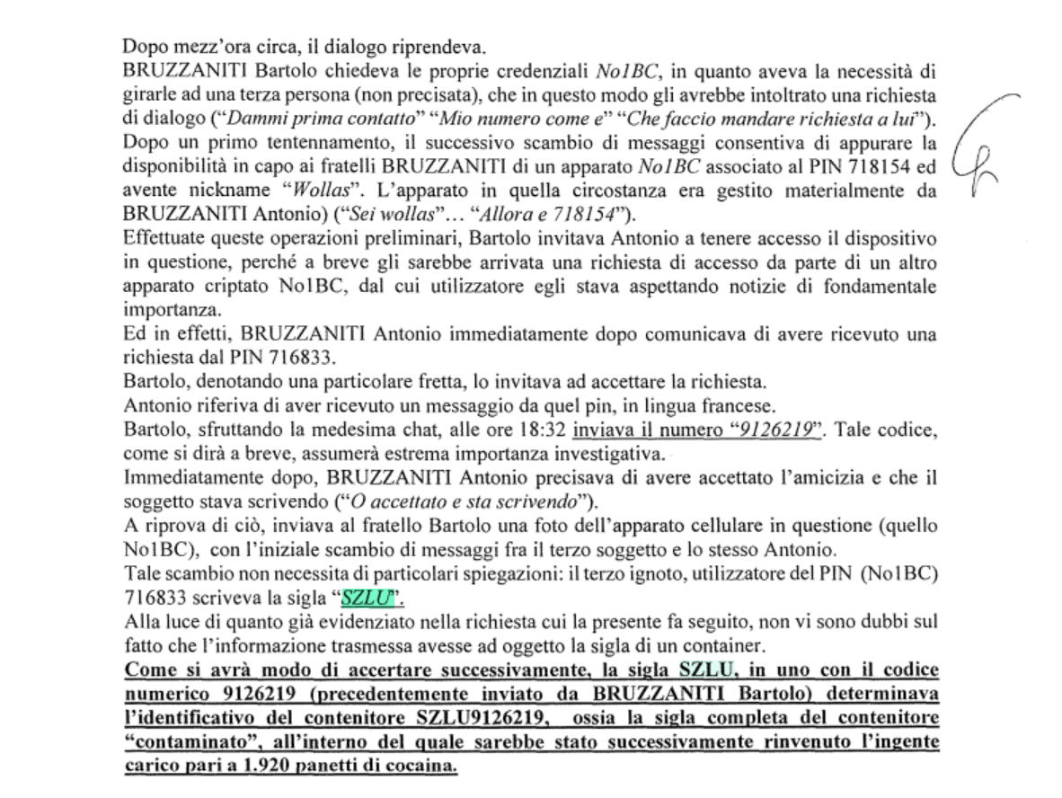 Un estratto dall'ordinanza della procura di Reggio Calabria