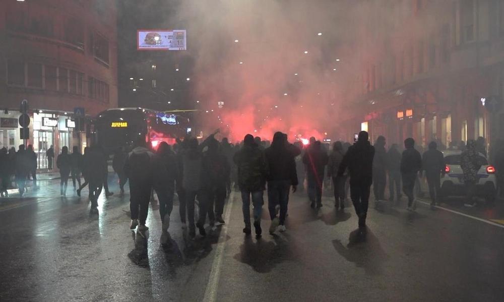 26 ottobre, Milano, il corteo contro il coprifuoco (Foto Simone Bauducco)