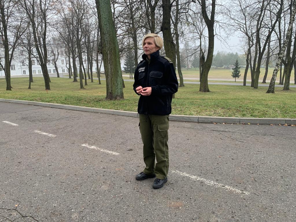 Katarzyna Zdanowicz, portavoce della Guardia di frontiera del Podlaskie. Credits: Rosita Rijtano